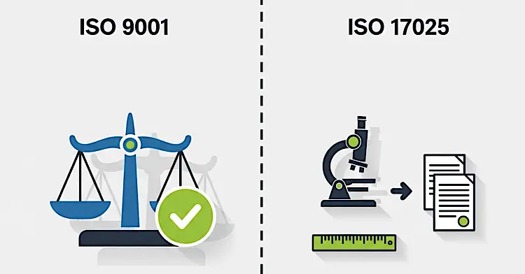 Comparisson of ISO 9001 and ISO 17025 Standards