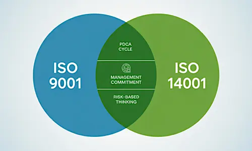 Comparing ISO 9001 with ISO 14001